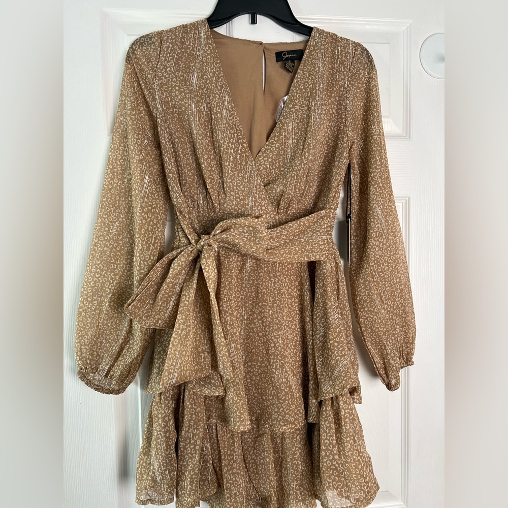 Elegant Long Sleeve Wrap Dress